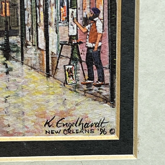 1996 K. Engelhardt New Orleans Signed, Matted & Framed Print - Picture 3 of 6